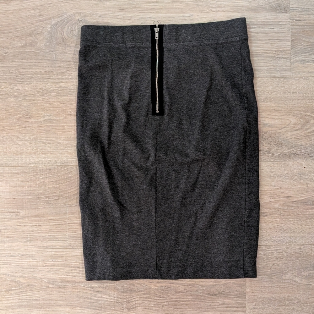 GAP Charcoal Pencil Skirt With Zipper Back 100% Cotton Women's Size Small - Picture 2 of 6
